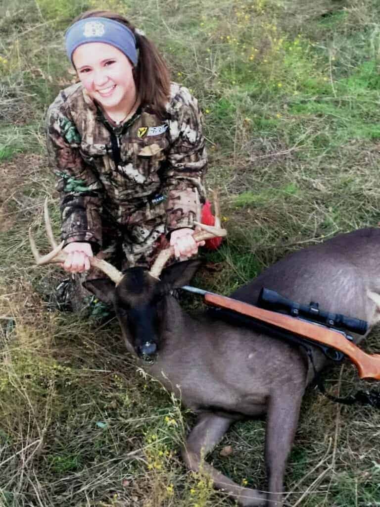 brooke with a melanistic/black whitetail