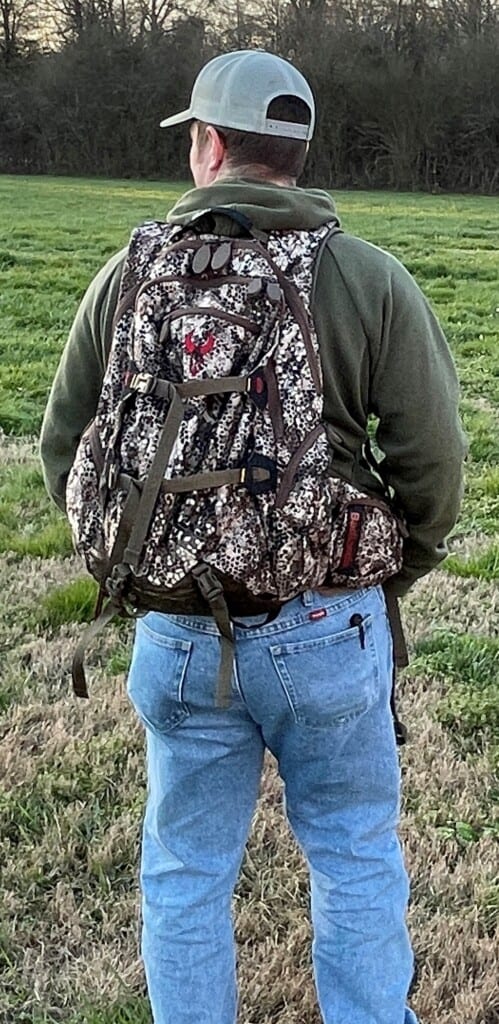 Patrick Long with badlands superday pack.