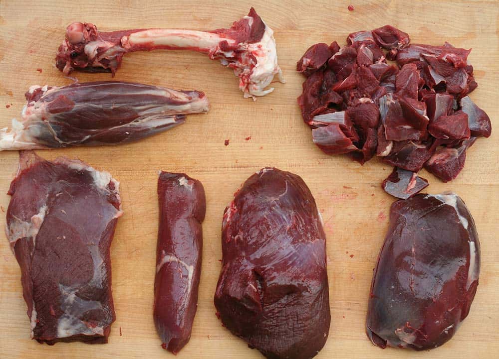 deboned deer meat